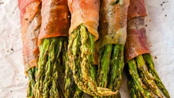 Air Fryer Bacon Wrapped Asparagus