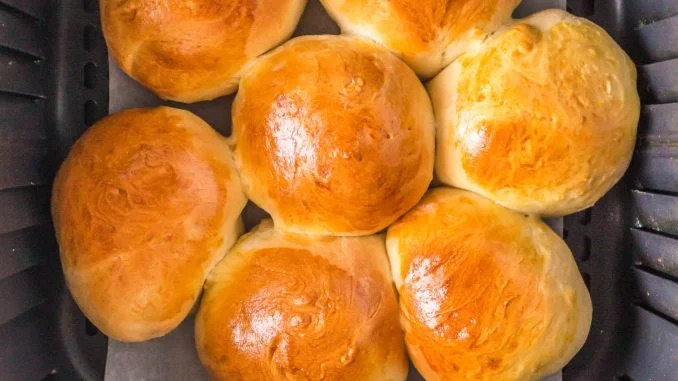 Air Fryer Dinner Rolls from Scratch