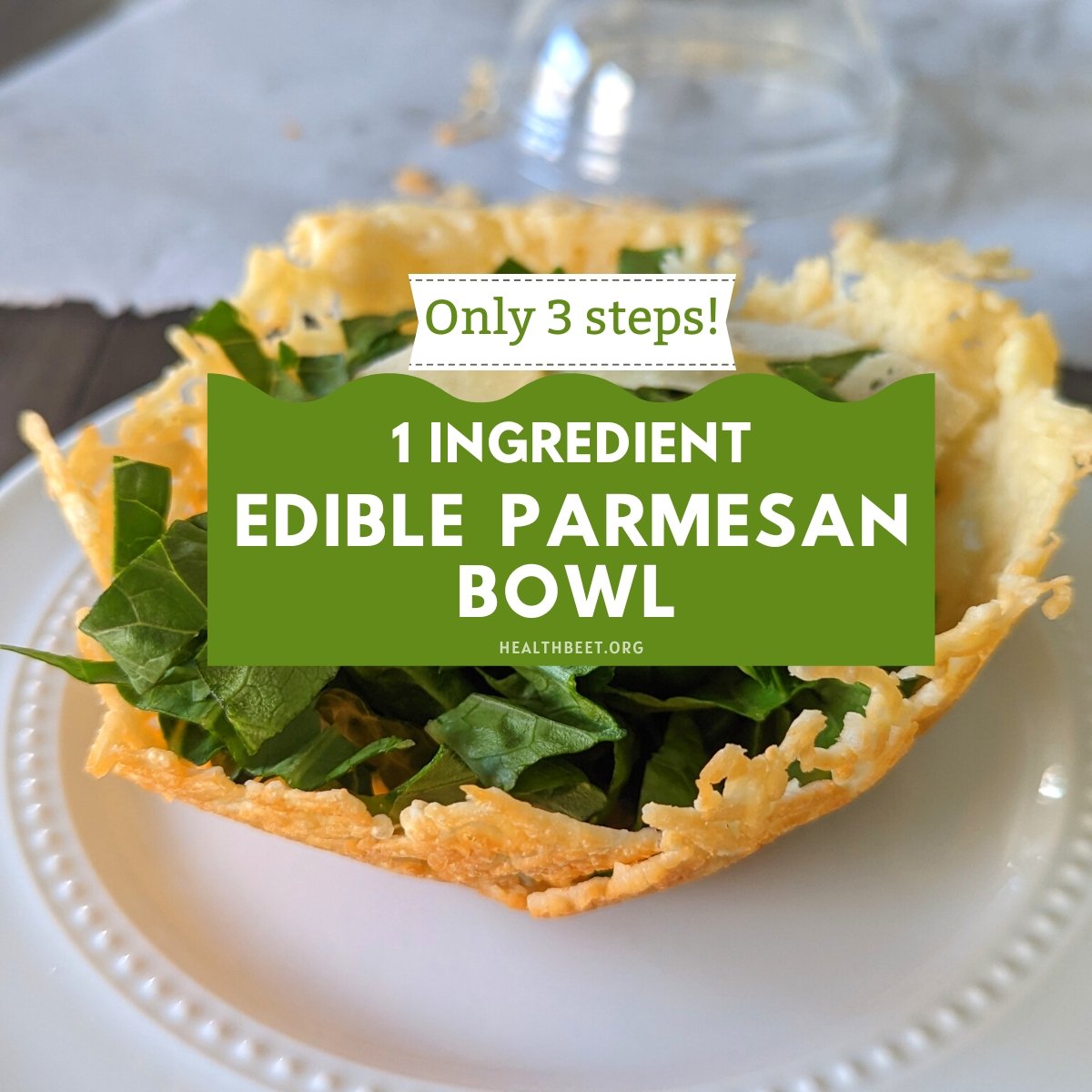 1 Ingredient Edible Cheese Bowl {In 2 Easy Steps!} tphealth