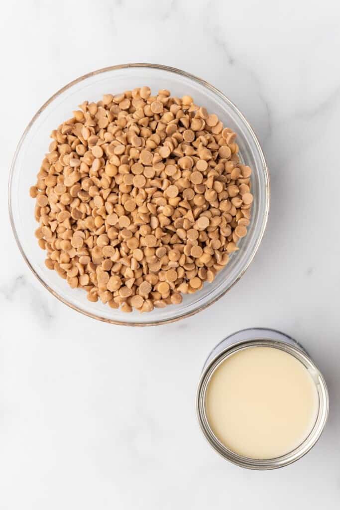 ingredients to make peanut butter fudge