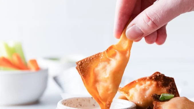 Air Fryer Buffalo Chicken Wontons