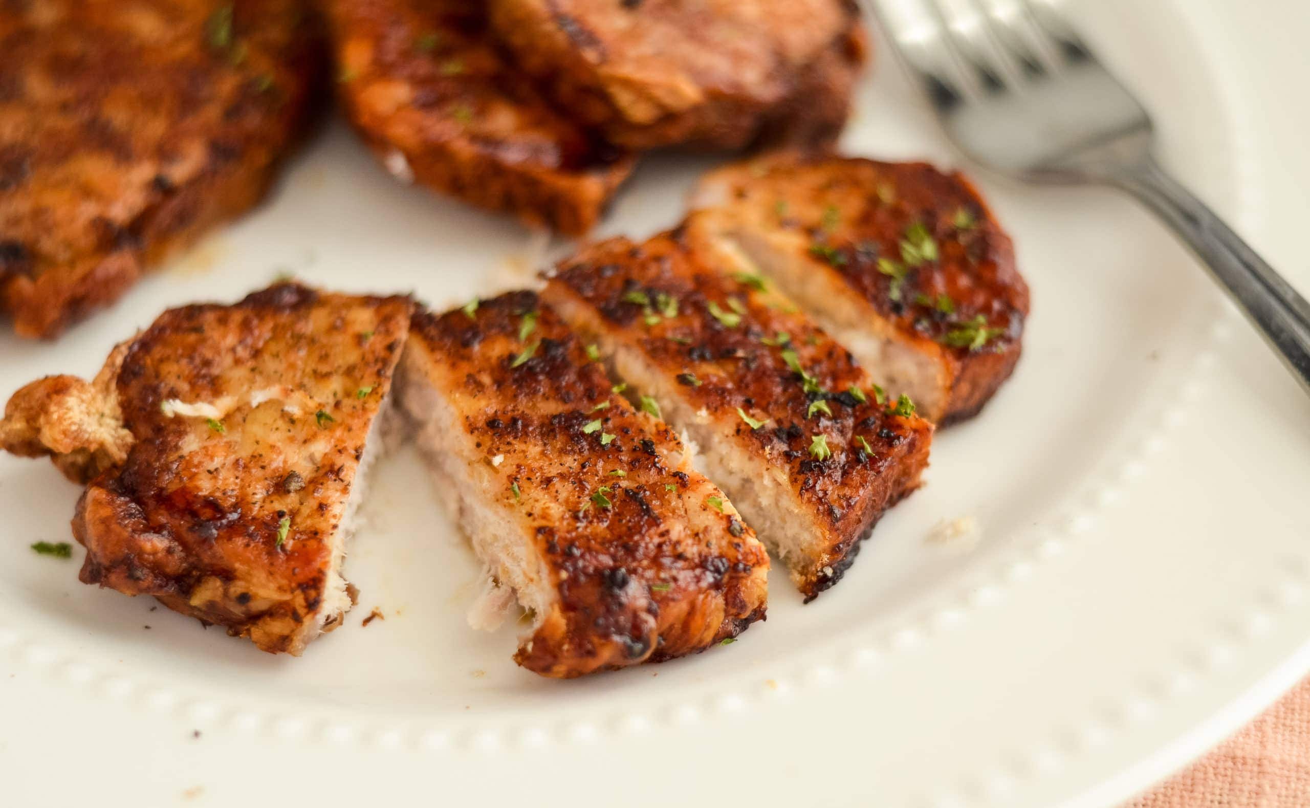 sliced air fryer pork chop