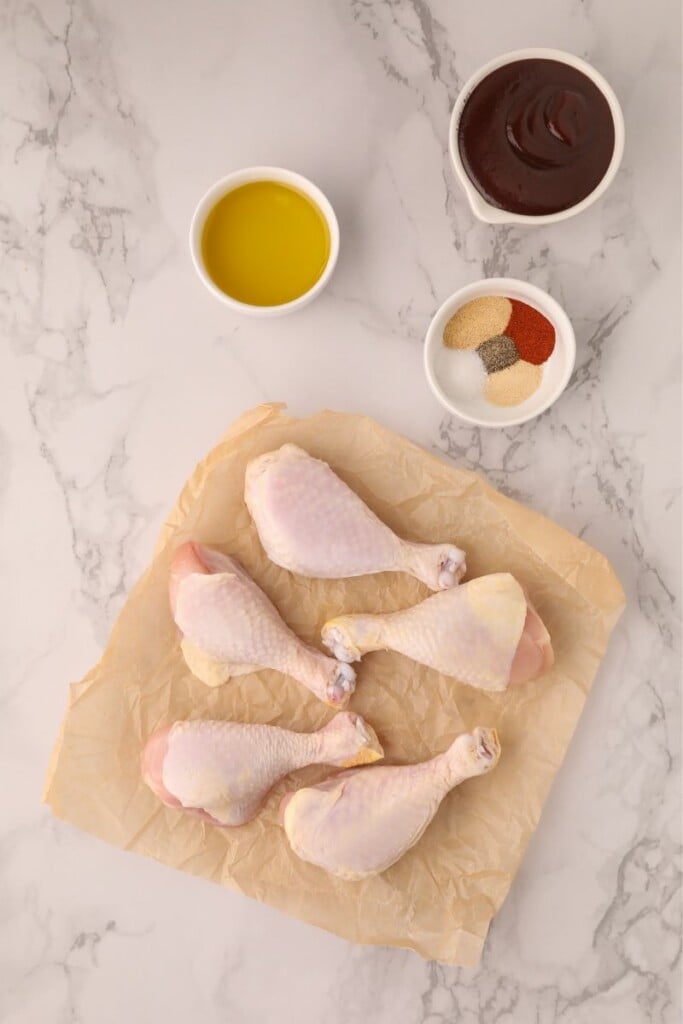 Ingredients needed to make air fryer chicken drumsticks