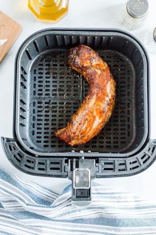 Cook marinated pork tenderloin in air fryer