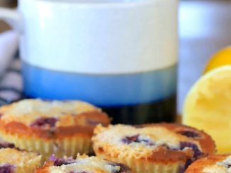 AIR FRYER LOW CARB LEMON BLUEBERRY MUFFINS