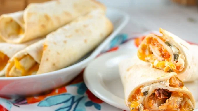 Air Fryer Chicken Burritos