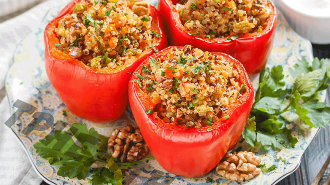 Air Fryer Quinoa Stuffed Peppers