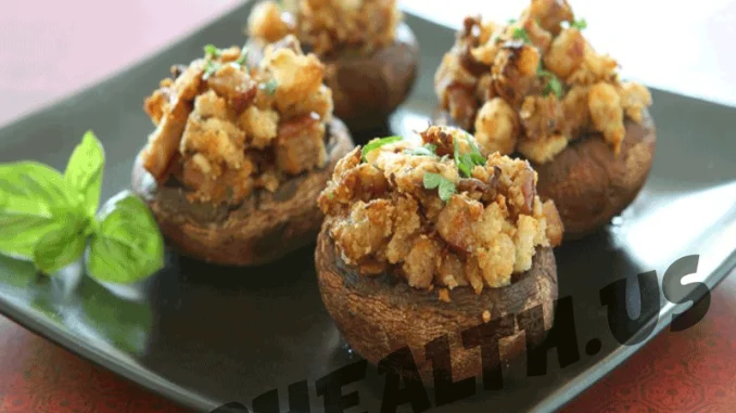 Air-Fryer-Stuffed-Portobello-Mushrooms Air Fryer Stuffed Portobello Mushrooms