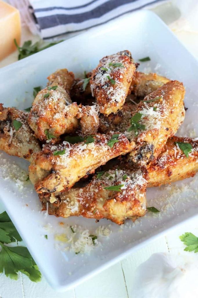 Air Fryer Garlic Parmesan Wings