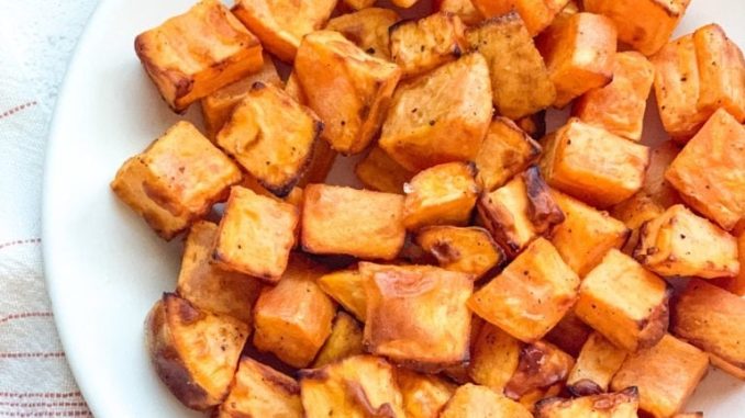 Air Fryer Roasted Sweet Potatoes