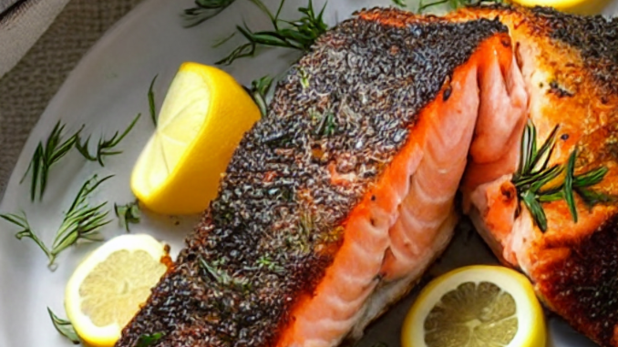 Air Fryer Salmon with Lemon and Herb