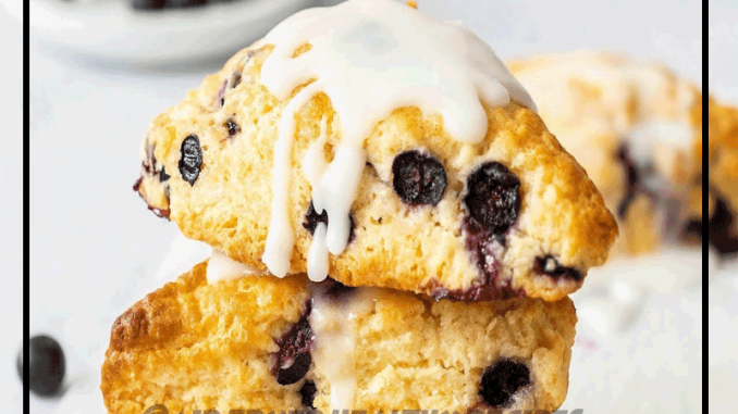 Air fryer blueberry and white chocolate scones