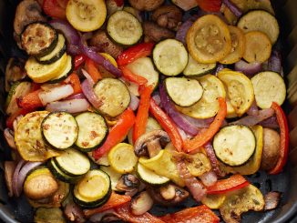 Air fryer marinated vegetable medley