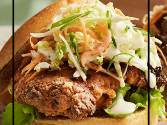 Southern air fried chicken and slaw rolls 