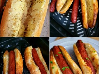 AIR FRYER HOT DOGS WITH CRISPY BUNS