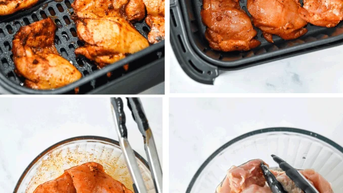 Air-Fryer-Boneless-BBQ-Chicken-Thighs Air Fryer Boneless BBQ Chicken Thighs