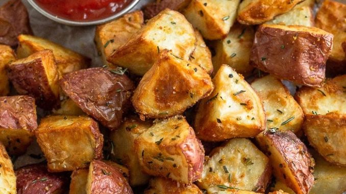 Air Fryer Potatoes with Rosemary & Garlic