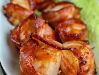 Air Fryer Bacon wrapped Scallops