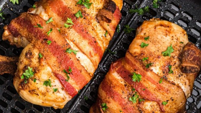 Air Fryer Bacon-Wrapped Chicken