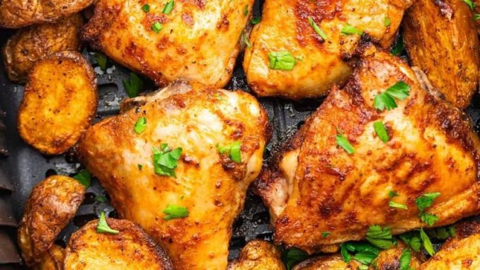 Air Fryer Chicken and Potatoes