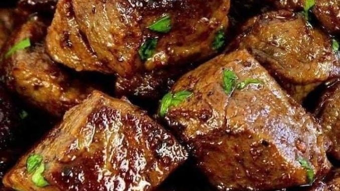 Air Fryer- Steak Bites with Garlic Butter