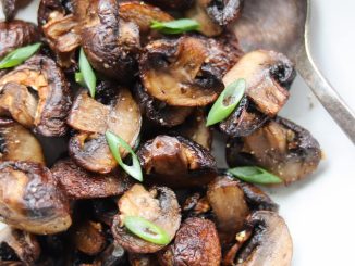 Air fryer Garlic Butter Roasted Mushrooms