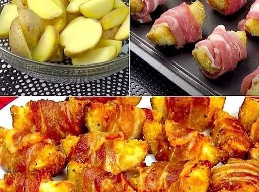 Bacon-wrapped Potato Rolls air fryer Bacon-wrapped Potato Rolls