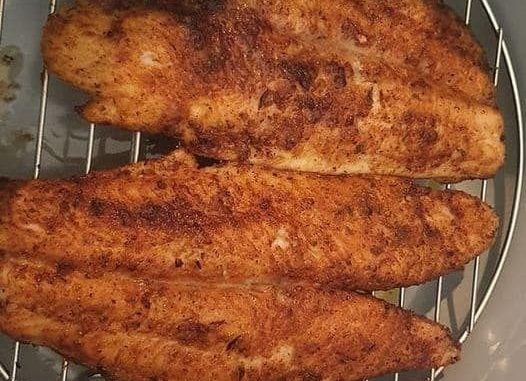 Airfried fish fillet