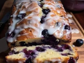 Air Fryer Lemon Blueberry Loaf Cake: