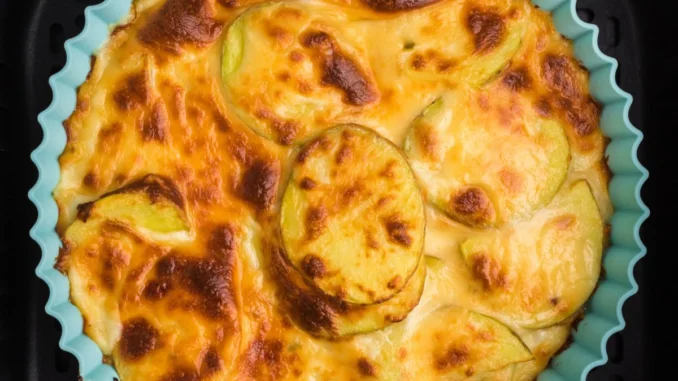 CHEESY AIR FRYER SCALLOPED POTATOES