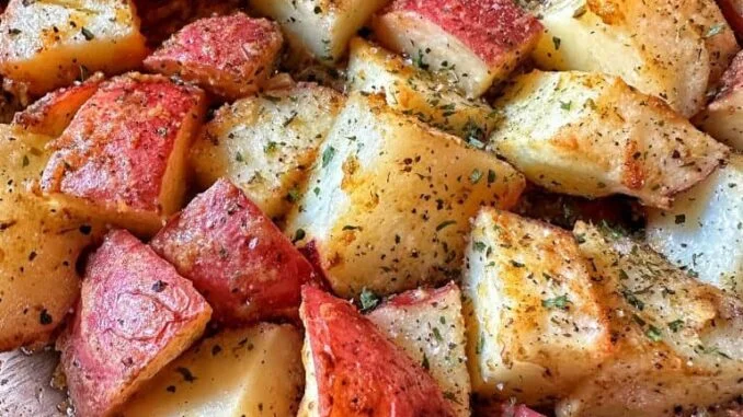 They are buttery, herbed and have a little tang from the Grey Poupon mustard this recipe calls for. The link to the recipe on my site is linked in the first comment. Enjoy! air fryer herb roasted potatoes